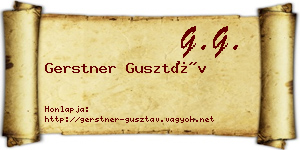 Gerstner Gusztáv névjegykártya