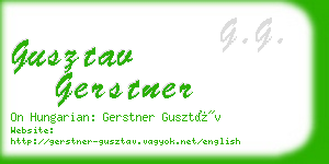 gusztav gerstner business card